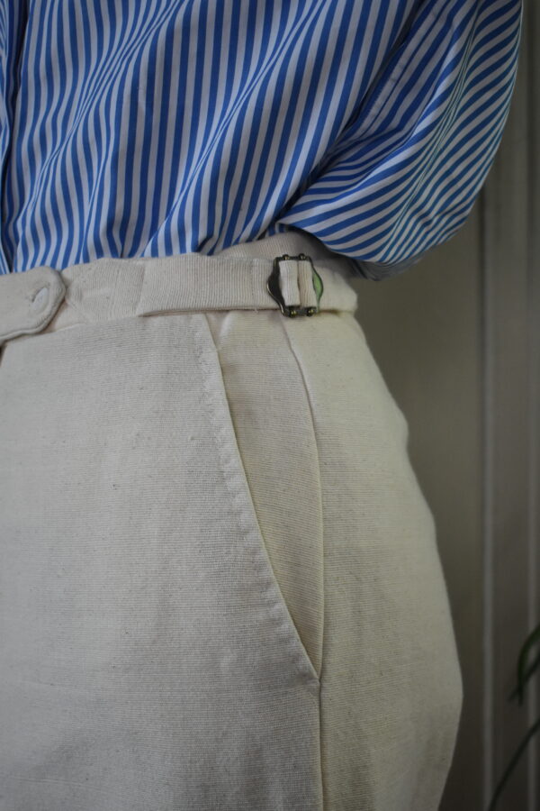 STRAIGHT PANTS IN UNDYED HANDLOOMED COTTON 2 STRAIGHT PANTS IN UNDYED HANDLOOMED COTTON - Image 2