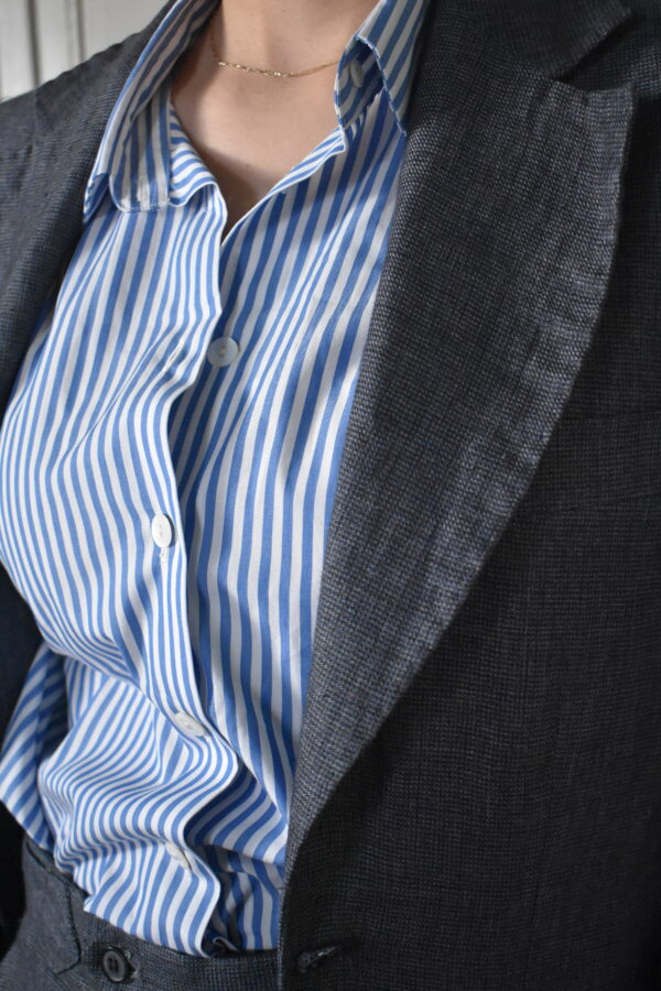 CHARCOAL HOUNDSTOOTH LINEN SUIT 4 CHARCOAL HOUNDSTOOTH LINEN SUIT - Image 4
