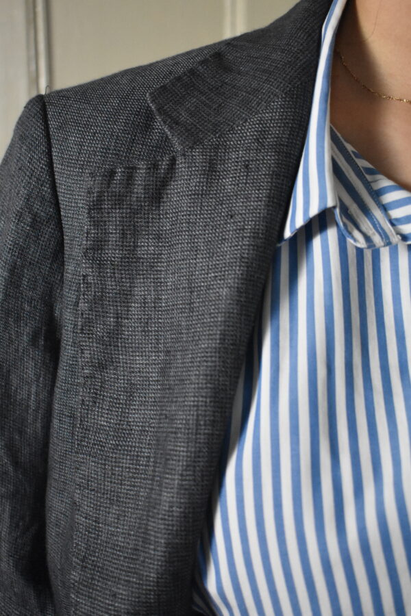 CHARCOAL HOUNDSTOOTH LINEN SUIT 3 CHARCOAL HOUNDSTOOTH LINEN SUIT - Image 3