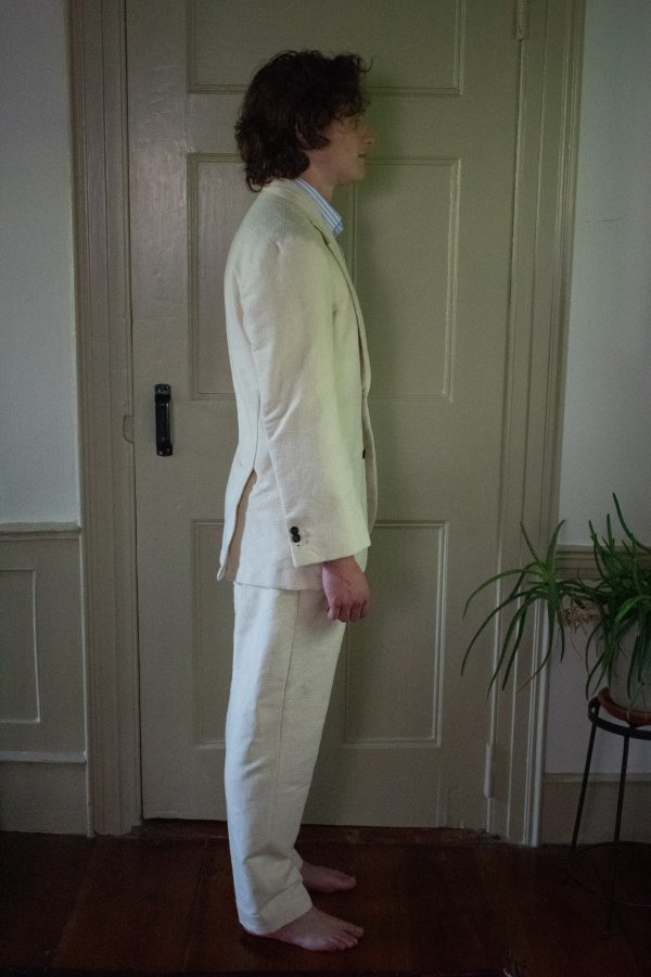 IVORY HAND-LOOMED & HAND-SEWN COTTON SUIT 4 IVORY HAND-LOOMED & HAND-SEWN COTTON SUIT - Image 4