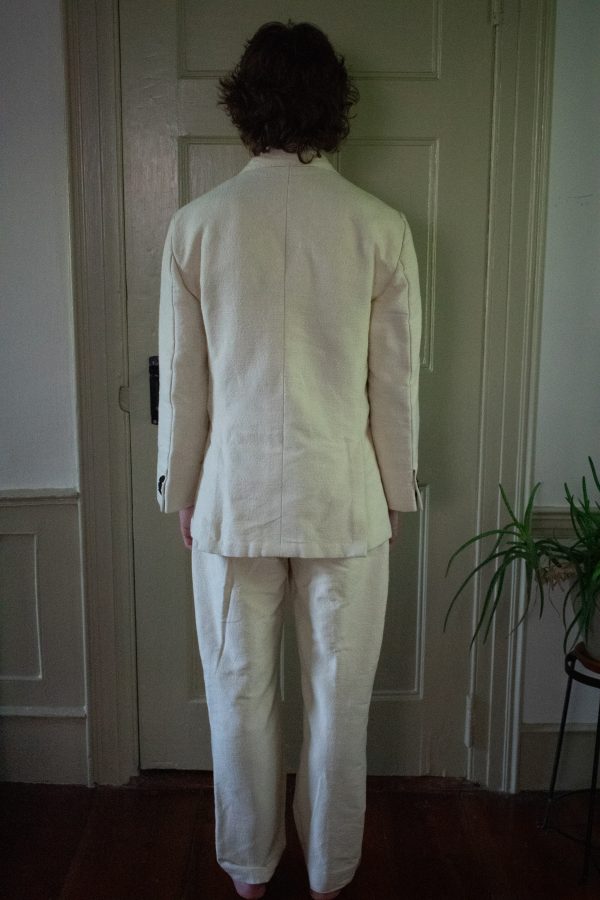 IVORY HAND-LOOMED & HAND-SEWN COTTON SUIT 5 IVORY HAND-LOOMED & HAND-SEWN COTTON SUIT - Image 5