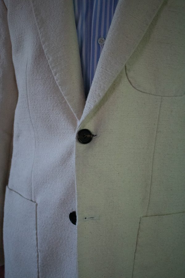 IVORY HAND-LOOMED & HAND-SEWN COTTON SUIT 8 IVORY HAND-LOOMED & HAND-SEWN COTTON SUIT - Image 8