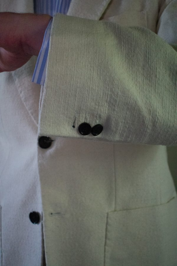 IVORY HAND-LOOMED & HAND-SEWN COTTON SUIT 9 IVORY HAND-LOOMED & HAND-SEWN COTTON SUIT - Image 9