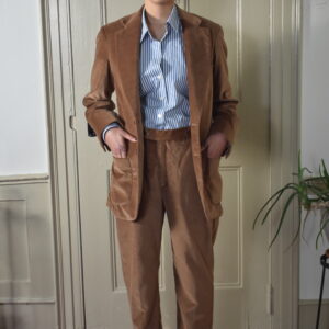 TAN VELVET COTTON SUIT
