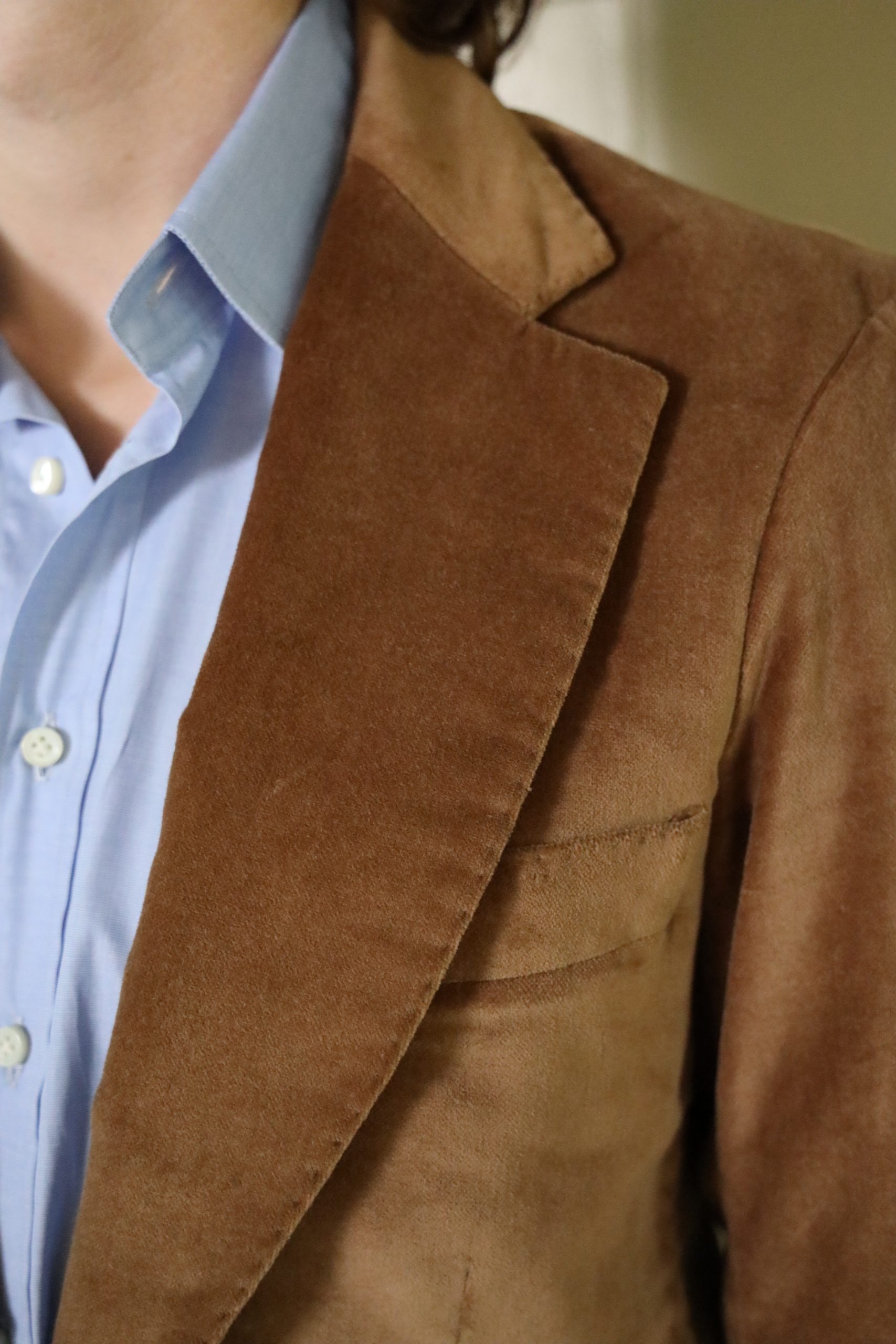 TAN VELVET COTTON SUIT 5 TAN VELVET COTTON SUIT - Image 5