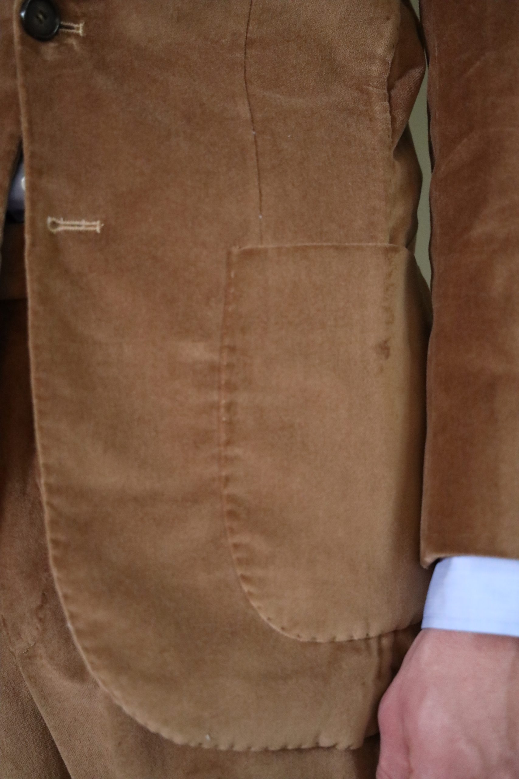TAN VELVET COTTON SUIT 9 TAN VELVET COTTON SUIT - Image 9