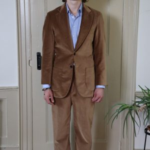 TAN VELVET COTTON SUIT