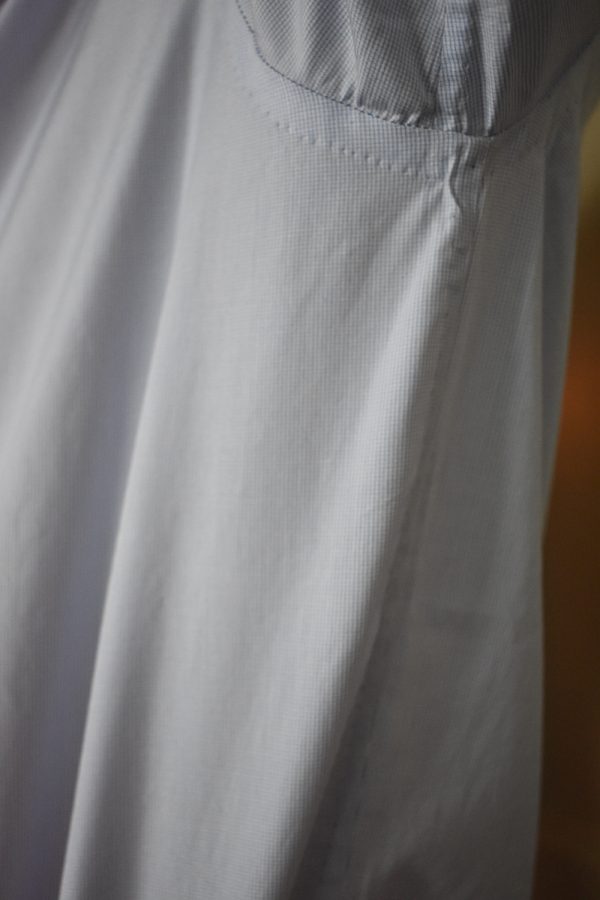 HAND-SEWN SHIRT IN MICROCHECK BLUE 120s 2-PLY POPLIN 6 HAND-SEWN SHIRT IN MICROCHECK BLUE 120s 2-PLY POPLIN - Image 6