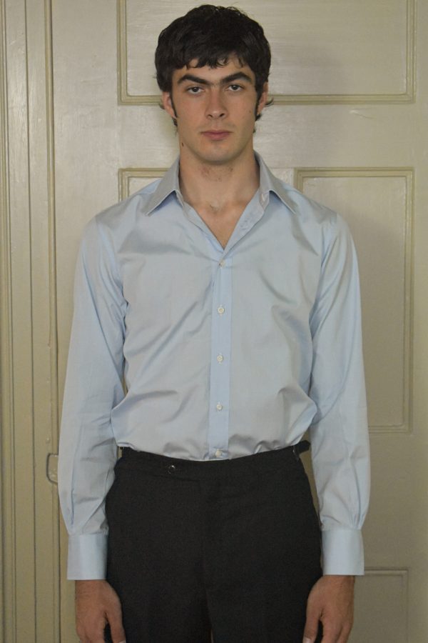 HAND-SEWN SHIRT IN MICROCHECK BLUE 120s 2-PLY POPLIN 1 HAND-SEWN SHIRT IN MICROCHECK BLUE 120s 2-PLY POPLIN