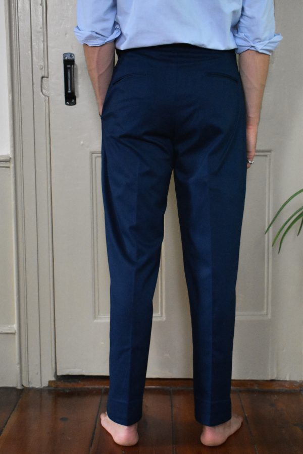 NAVY CADET'S STRAIGHT PANTS IN BRUSHED COTTON TWILL 4 NAVY CADET'S STRAIGHT PANTS IN BRUSHED COTTON TWILL - Image 4