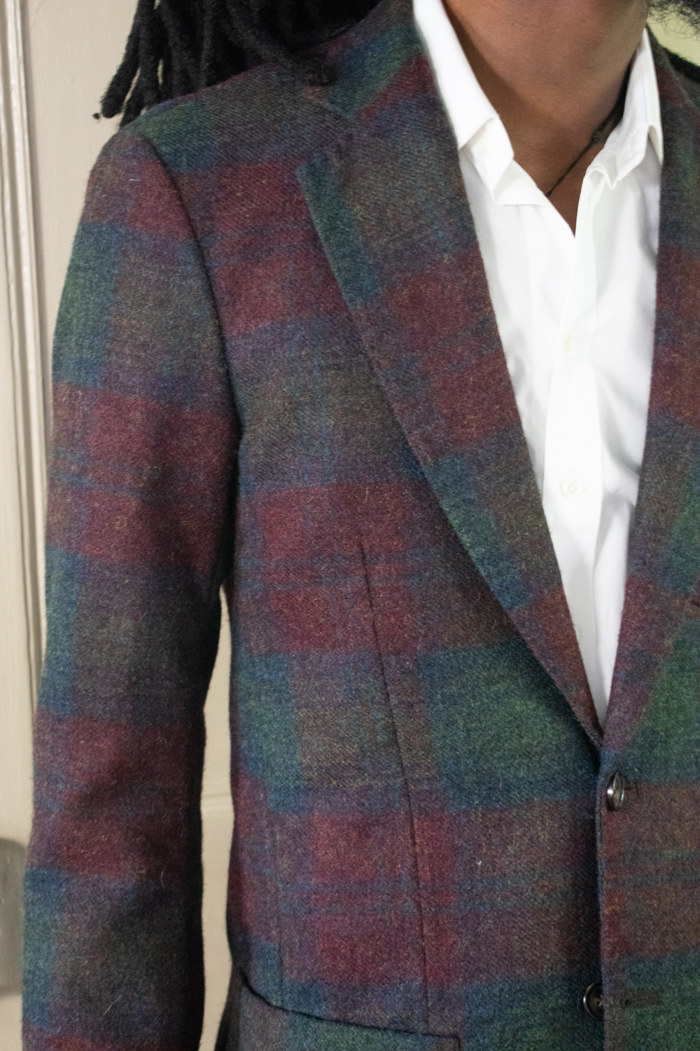 TWO BUTTON JACKET IN CHECKED ENGLISH TWEED 3 TWO BUTTON JACKET IN CHECKED ENGLISH TWEED - Image 3