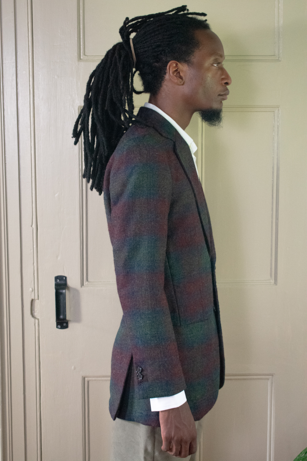 TWO BUTTON JACKET IN CHECKED ENGLISH TWEED 4 TWO BUTTON JACKET IN CHECKED ENGLISH TWEED - Image 4